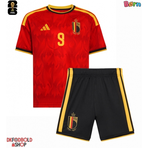 Belgien Romelu Lukaku #9 Hjemmebanesæt Børn VM 2026 Kort ærmer (+ korte bukser)